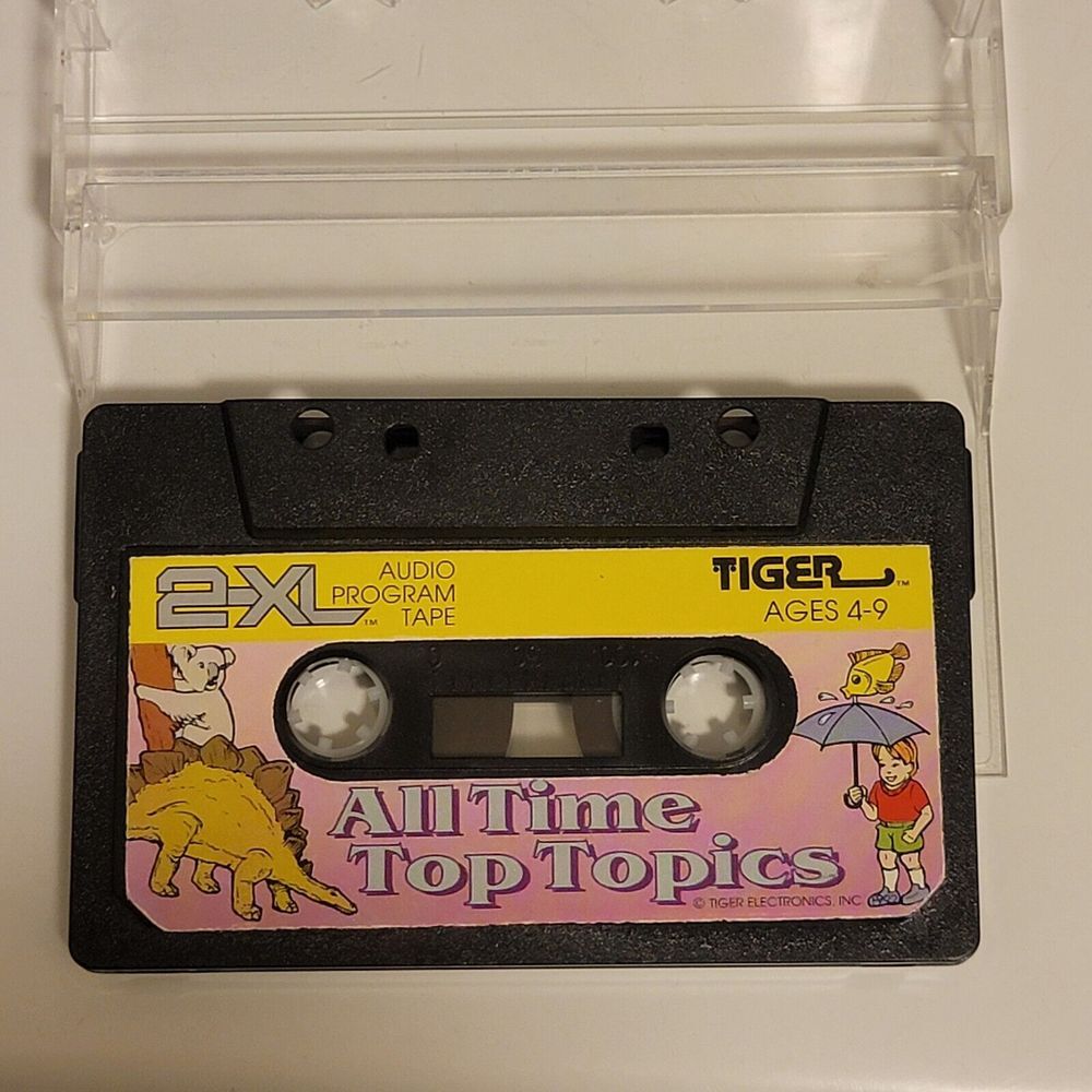 Tiger All Time Top Topics Cassette Tape For 2-XL Robot Audio Program Tape 1992‎